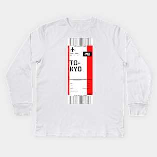 Boarding pass for Tokyo Kids Long Sleeve T-Shirt